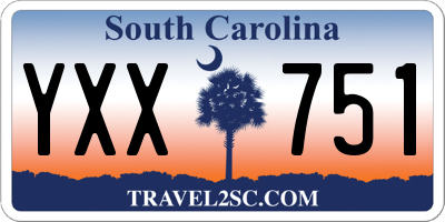 SC license plate YXX751