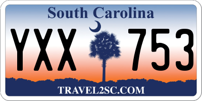 SC license plate YXX753
