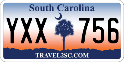 SC license plate YXX756