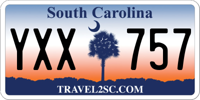 SC license plate YXX757