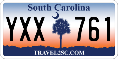SC license plate YXX761