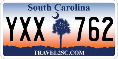 SC license plate YXX762
