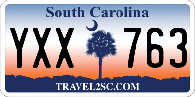SC license plate YXX763