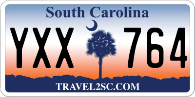 SC license plate YXX764