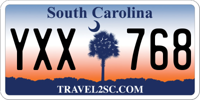 SC license plate YXX768