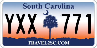 SC license plate YXX771
