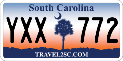 SC license plate YXX772