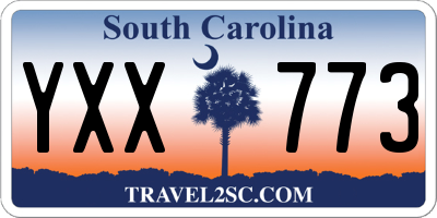 SC license plate YXX773