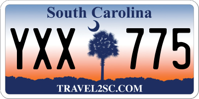 SC license plate YXX775