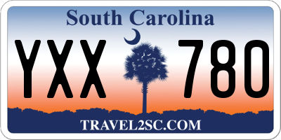 SC license plate YXX780