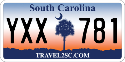 SC license plate YXX781