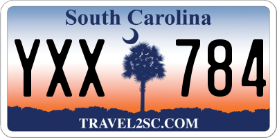 SC license plate YXX784