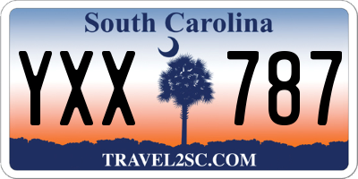 SC license plate YXX787