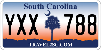 SC license plate YXX788