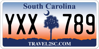 SC license plate YXX789
