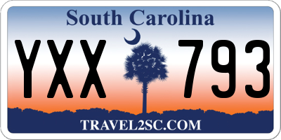 SC license plate YXX793