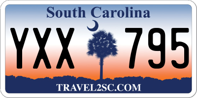 SC license plate YXX795