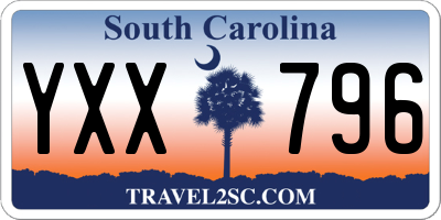 SC license plate YXX796