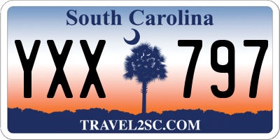 SC license plate YXX797