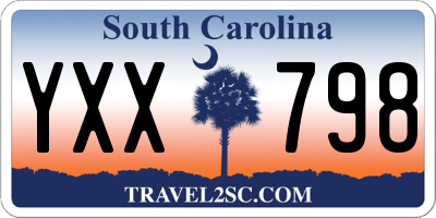 SC license plate YXX798