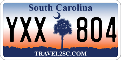 SC license plate YXX804