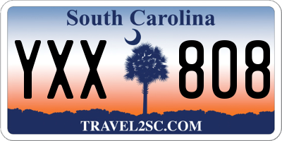 SC license plate YXX808