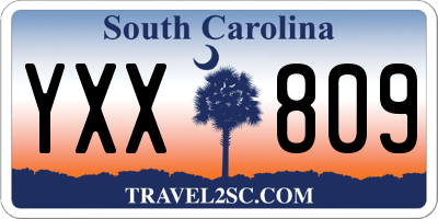 SC license plate YXX809