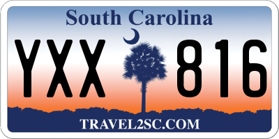SC license plate YXX816