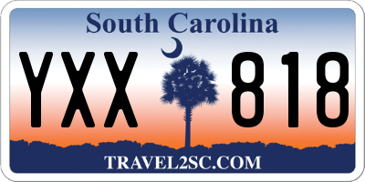 SC license plate YXX818