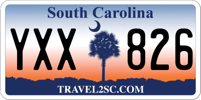 SC license plate YXX826