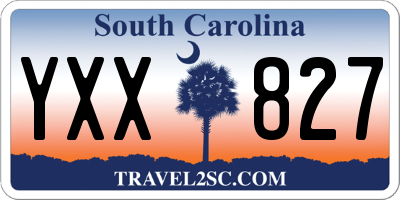 SC license plate YXX827