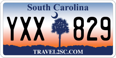 SC license plate YXX829