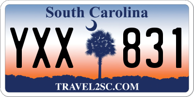 SC license plate YXX831