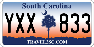 SC license plate YXX833