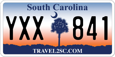 SC license plate YXX841