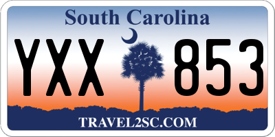 SC license plate YXX853