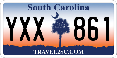 SC license plate YXX861