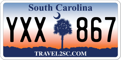 SC license plate YXX867