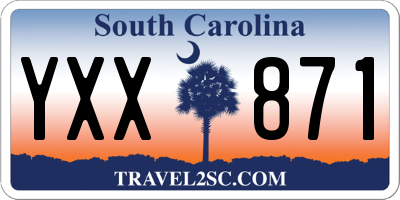 SC license plate YXX871