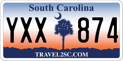 SC license plate YXX874