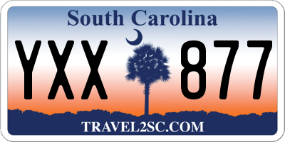 SC license plate YXX877
