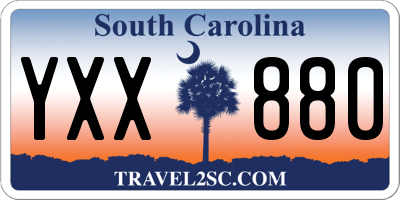 SC license plate YXX880