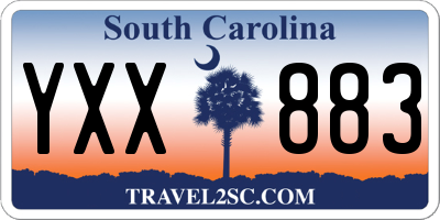 SC license plate YXX883