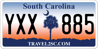 SC license plate YXX885