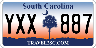 SC license plate YXX887
