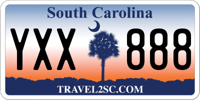 SC license plate YXX888