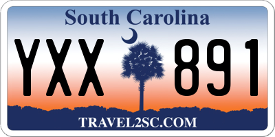 SC license plate YXX891