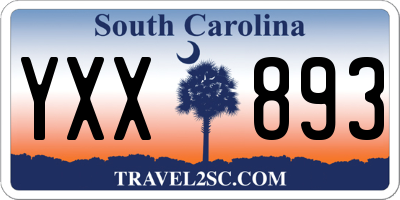 SC license plate YXX893