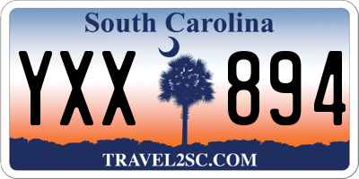 SC license plate YXX894