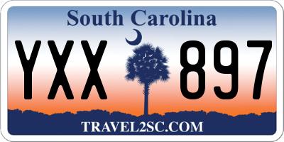 SC license plate YXX897